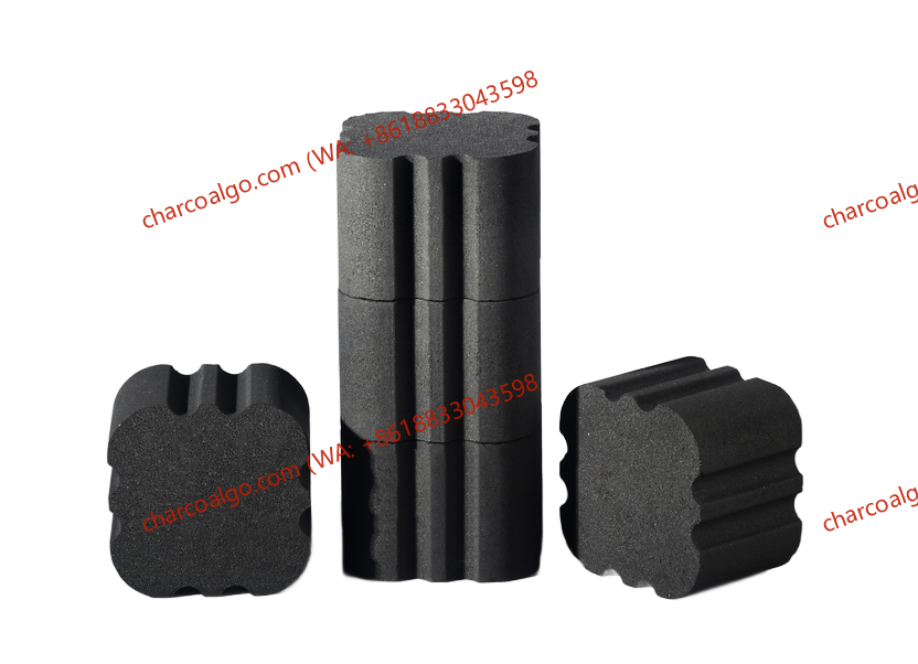 50*50*40mm Square Semi - slow Burning Black Fruit Wood AA555-SBQ